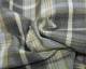 Checks pattern upholstery sofa fabric in grey and blue color combination